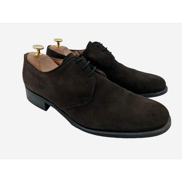Bally Galmier-U Shoes Mens Size 13 Brown Suede Dress Derby Made In Italy